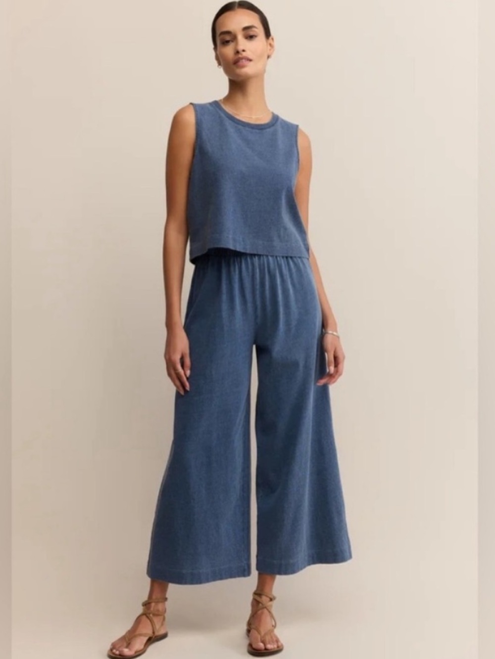 NWT Z Supply Sloan Jersey Denim  Muscle Tank